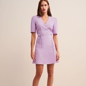 Rouje Polka Dot Gabinette Wrap Mini Dress Size 36